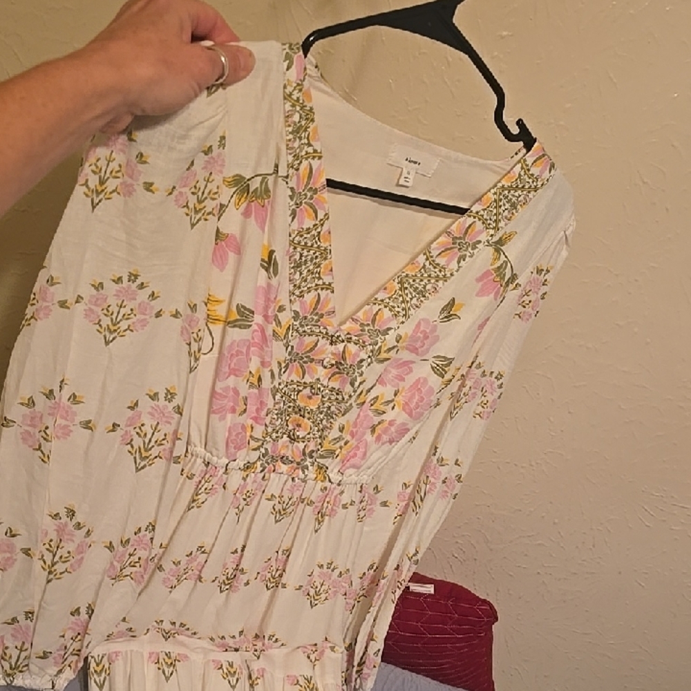 Elegant Floral Long Sleeve Dress